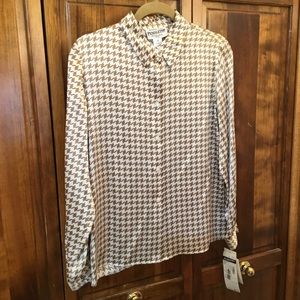 Pendleton silk long sleeve shirt, size 8P, NWT, button cuffs